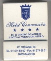 CAJA DE CERILLA HOTEL CONVENCION  PEDIDO MINIMO 5€