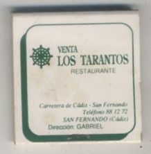 CAJA DE CERILLA VENTA LOS TARANTOS PEDIDO MINIMO 5€
