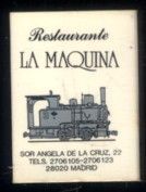 CAJA DE CERILLA RESTAURANTE LA MAQUINA PEDIDO MINIMO 5€