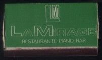 CAJA DE CERILLA  LA MIRAGE RESTAURANTE PIANO BAR  PEDIDO MINIMO 5€