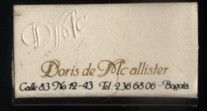 CAJA DE CERILLA DORIS DE MC CALLISTER  PEDIDO MINIMO 5€