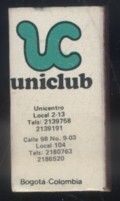 CAJA DE CERILLA UNICLUB BOGOTA COLOMBIA  PEDIDO MINIMO 5€