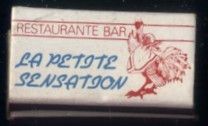 CAJA DE CERILLA RESTAURANTE BAR LA PETITE SENSATION  PEDIDO MINIMO 5€