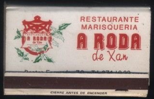 CAJA DE CERILLA RSTAURANTE MARISQUERIA A RODA DE XAN PEDIDO MINIMO 5€
