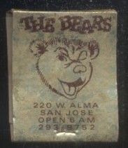CAJA DE CERILLA  THE BEARS  PEDIDO MINIMO 5€