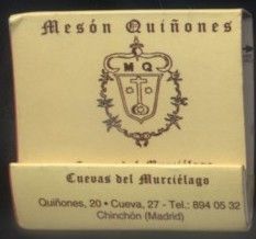 CAJA DE CERILLA  MESON QUIÑONES  PEDIDO MINIMO 5€