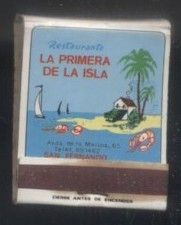 CAJA DE CERILLA  RESTAURANTE LA PRIMERA DE LA ISLA  PEDIDO MINIMO 5€