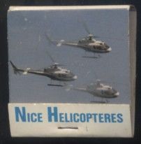 CAJA DE CERILLA  NICE HELOCOPTERES  PEDIDO MINIMO 5€