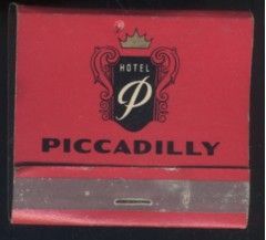 CAJA DE CERILLA  HOTEL PICADILLY  PEDIDO MINIMO 5€
