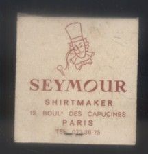 CAJA DE CERILLA SEYMOUR SHIRTMAKER  PEDIDO MINIMO 5€