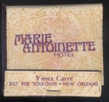 CAJA DE CERILLA MARIE ANTOINETTE HOTEL  PEDIDO MINIMO 5€