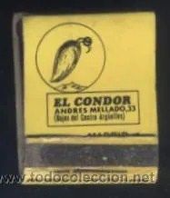 CAJA DE CERILLA SALON BAR EL CONDOR  PEDIDO MINIMO 5€
