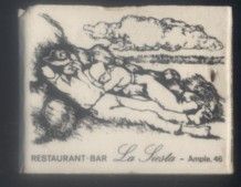 CAJA DE CERILLA BAR-RESTAURANT LA SIESTA PEDIDO MINIMO 5€