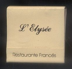 CAJA DE CERILLA L,ELYSEE RESTAURANTE FRANCES PEDIDO MINIMO 5€