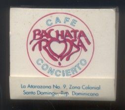 CAJA DE CERILLA CAFÉ CONCIERTO BACHATA ROSA PEDIDO MINIMO 5€