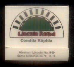 CAJA DE CERILLA LINCOLN ROAD COMIDA RAPIDA PEDIDO MINIMO 5€