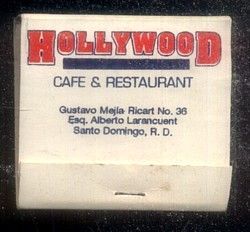 CAJA DE CERILLA HOLLYWOOD CAFÉ & RESTAURANT PEDIDO MINIMO 5€