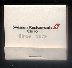 CAJA DE CERILLA SWISSAIR RESTAURANTS CAIRO SINCE 1976 PEDIDO MINIMO 5€