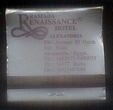 CAJA DE CERILLA RAMADA REINAISSANCE HOTEL ALEXANDRIA PEDIDO MINIMO 5€