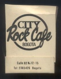 CAJA DE CERILLA DITY ROCK CAFÉ BOGOTA PEDIDO MINIMO 5€