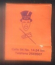 CAJA DE CERILLA  CIRCUS BAR - BOGOTA  PEDIDO MINIMO 5€