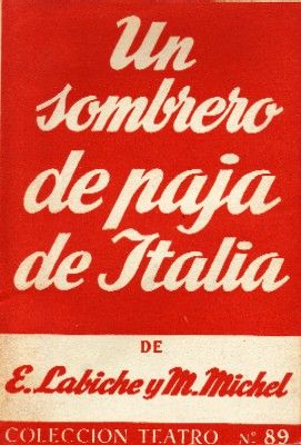 UN SOMBRERO DE PAJA DE ITALIA COLECCIÓN TEATRO N.º 89