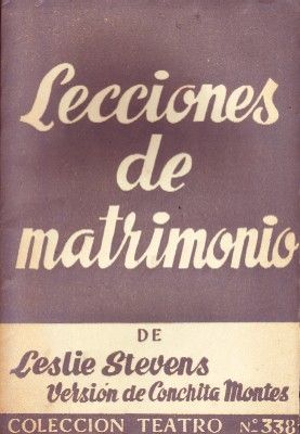 LECCIONES DE MATRIMONIO COLECCIÓN TEATRO N.º 1470