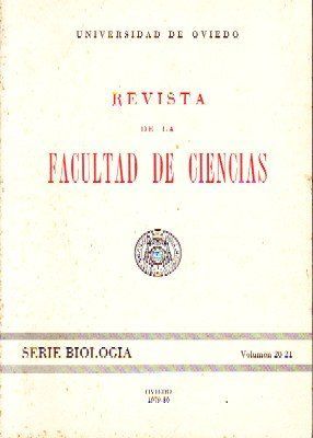 REVISTA DE LA FACULTAD DE CIENCIAS. VOL: 20-21