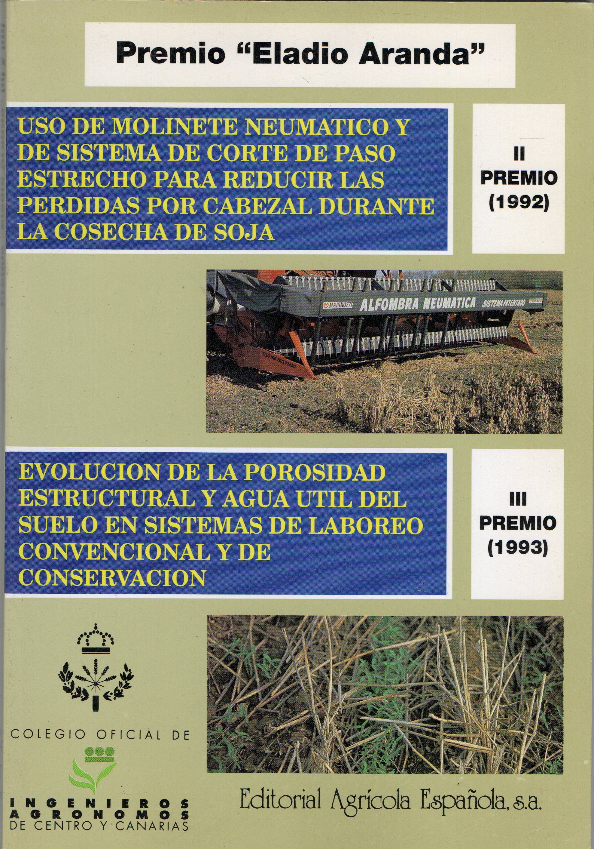 PREMIO ELADIO ARANDA II PREMIO 1992 Y III PREMIO 1993