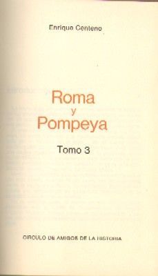 ROMA Y POMEYA,TOMO 3
