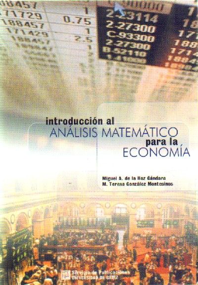 INTRODUCCION AL ANALISIS MATEMATICO PARA LA ECONOMIA