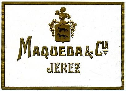 ETIQUETA VINO MAQUEDA & CIA. JEREZ