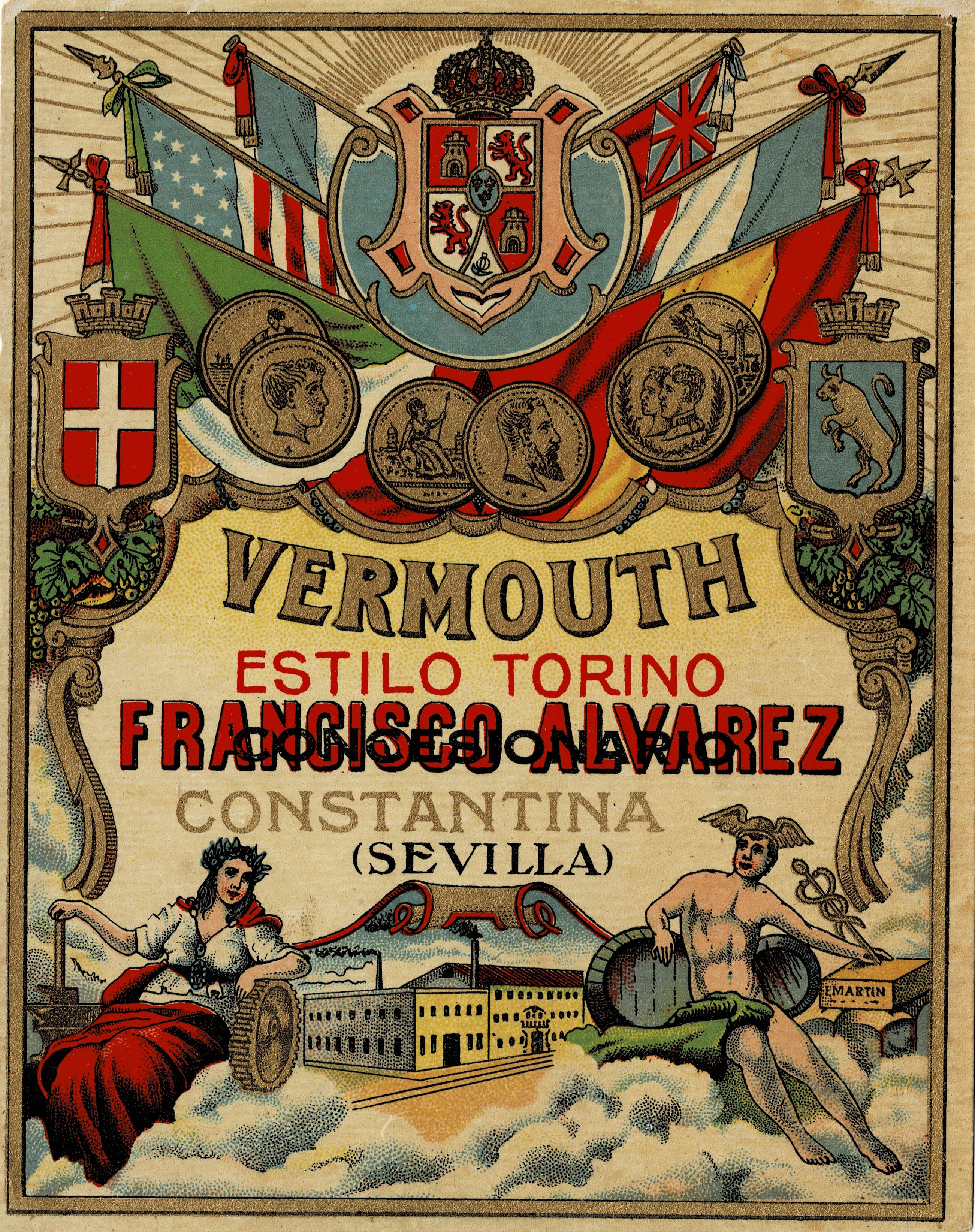 ETIQUETA VERMOUTH ESTILO TORINO