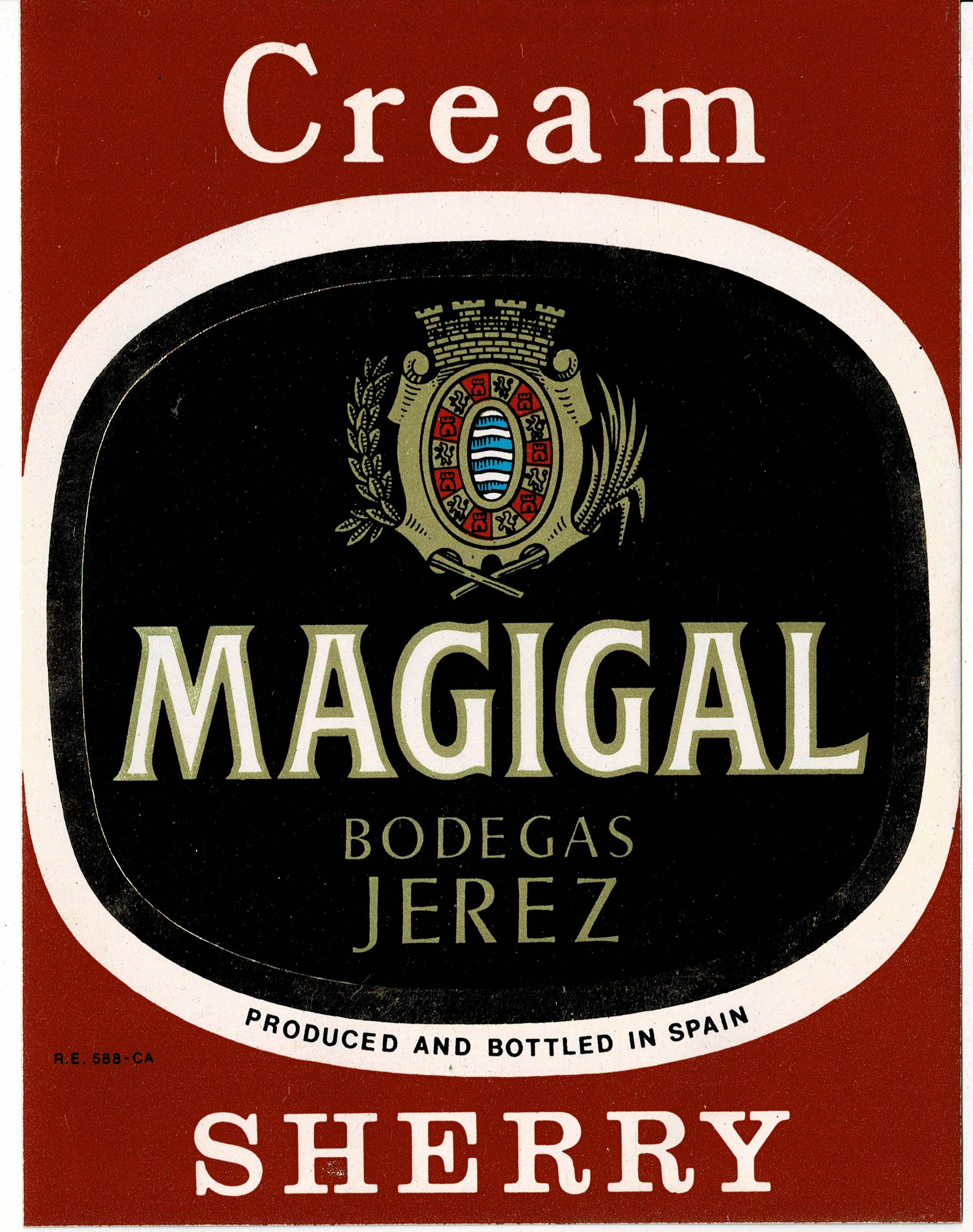 ETIQUETA VINO CREAM MAGICAL BODEGAS JEREZ SHERRY