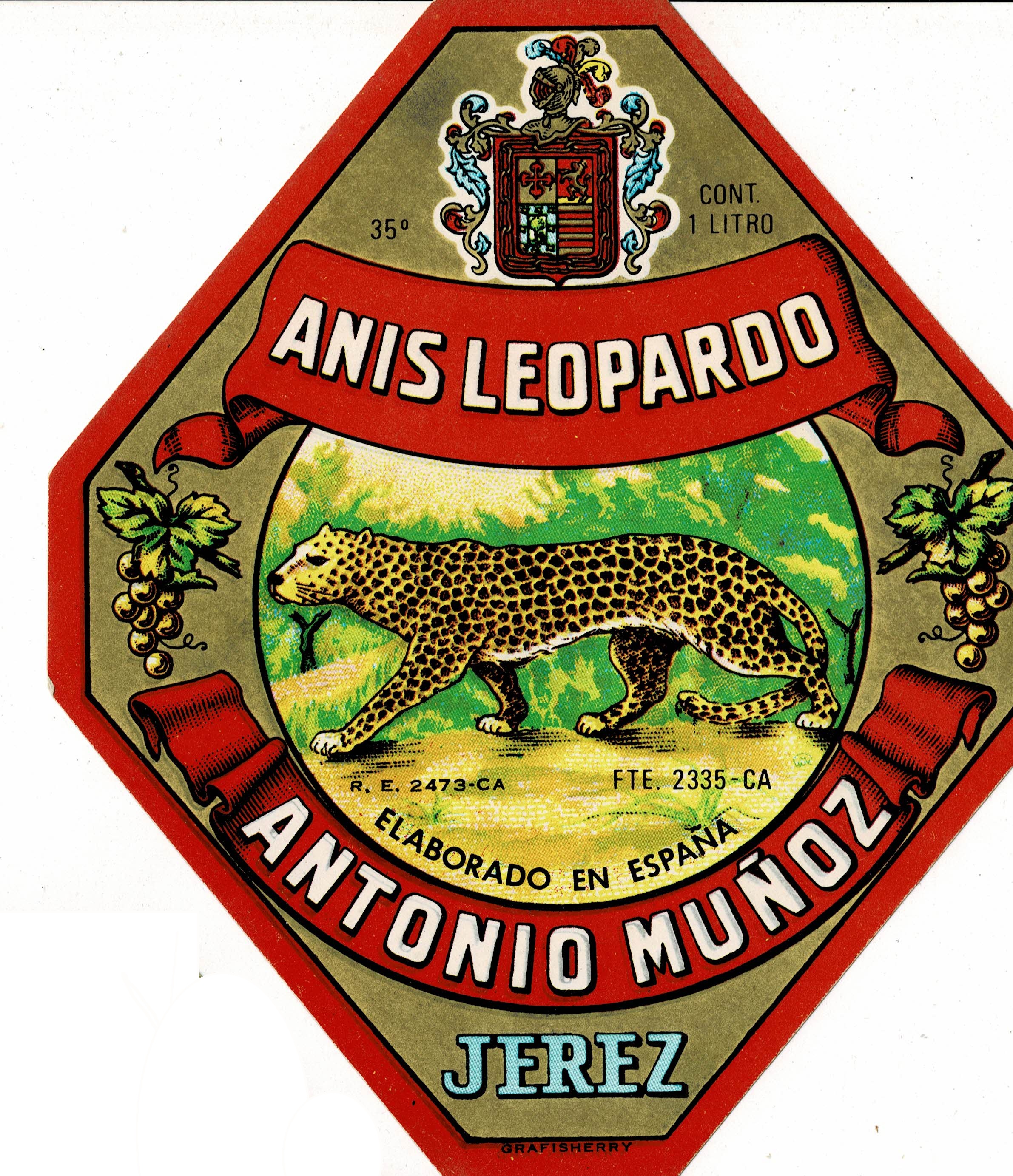 ETIQUETA ANIS LEOPARDO ANTONIO MUÑOZ
