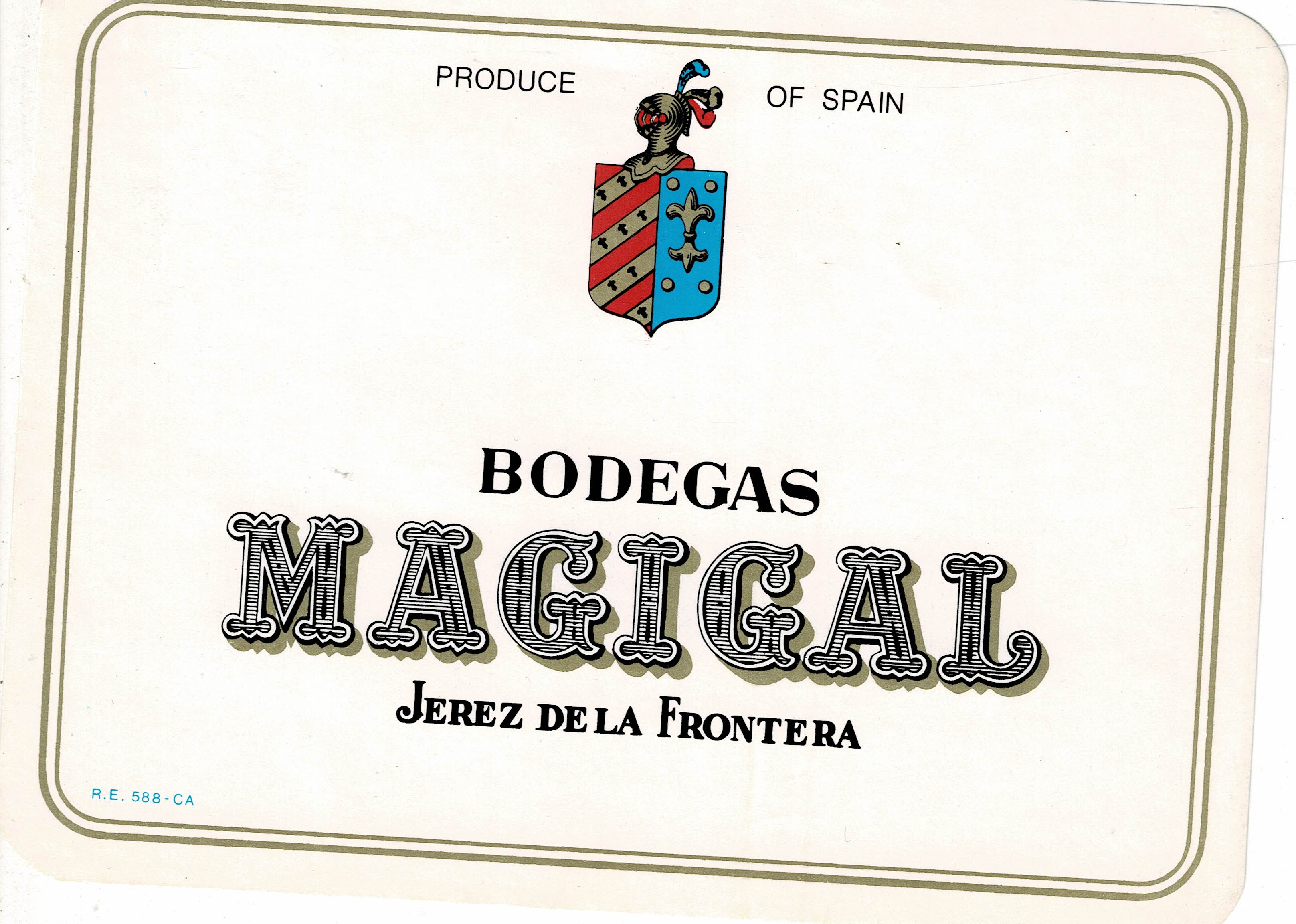 ETIQUETA VINO BODEGAS MAGIGAL JEREZ