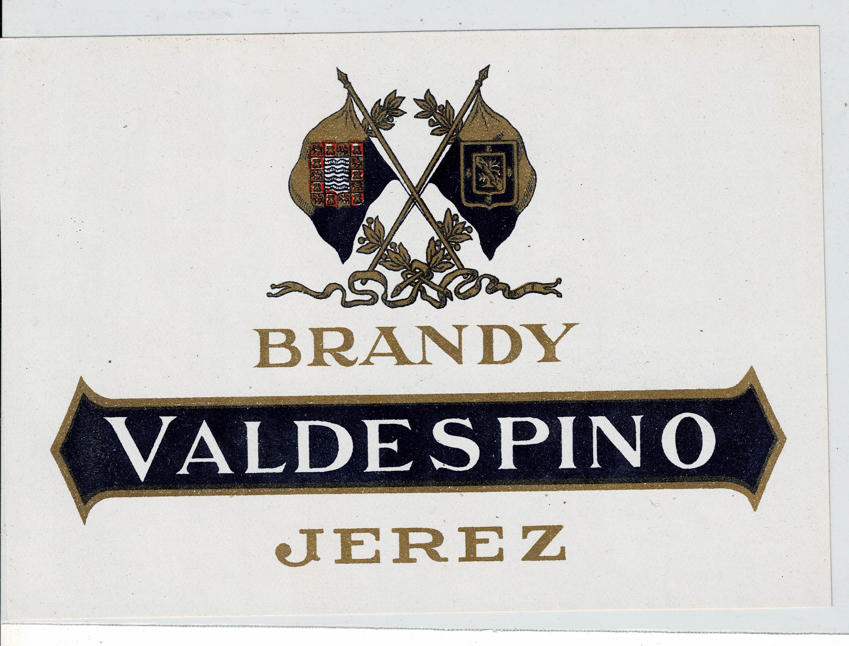 ETIQUETA BRANDY VALDESPINO. JEREZ