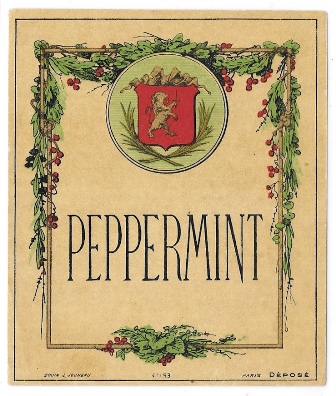 ETIQUETA DE VINO PEPPERMINT Aº 153 - DOUIN - JOUNEAU PARIS
