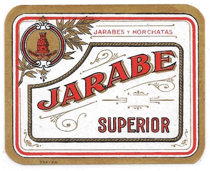 ETIQUETA DE VINO JARABE SUPERIOR - JARABES Y HORCHATAS