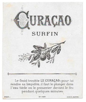 ETIQUETA DE VINO CURACAO SURFIN - PARIS