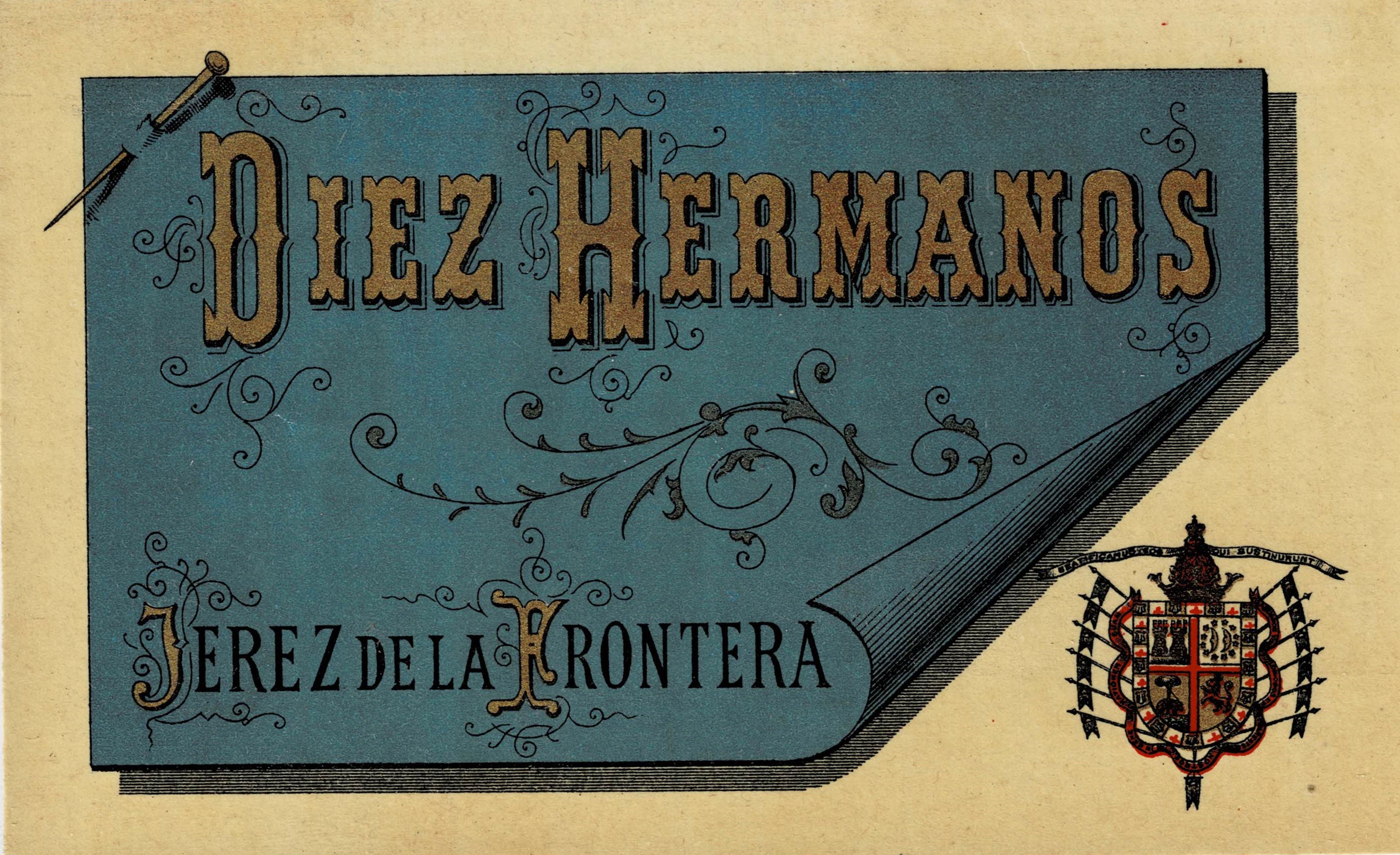 ETIQUETA VINO DIEZ HERMANOS. JEREZ DE LA FRONTERA.