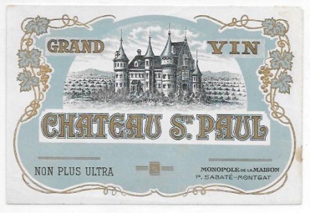 ETIQUETA DE VINOGRAND VIN CHATEAU ST. PAUL