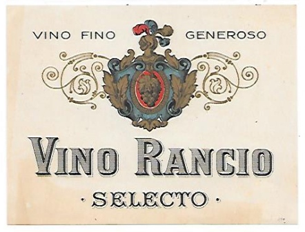 ETIQUETA DE VINO RANCIO FINO GENEROSO SELECTO