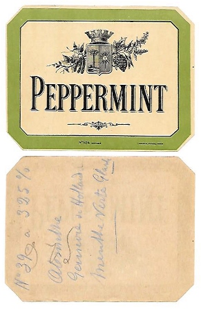 ETIQUETA DE VINO PEPPERMINT, PARIS