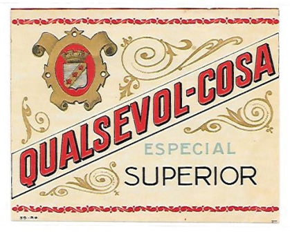 ETIQUETA DE VINO QUALSEVOL-COSA ESPECIAL SUPERIOR