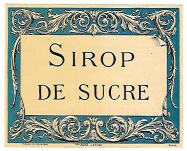 ETIQUETA DE VINO SIROP DE SUCRE