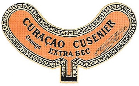ETIQUETA DE VINO CURACAO CUSENIER ORANGE EXTRA SEC