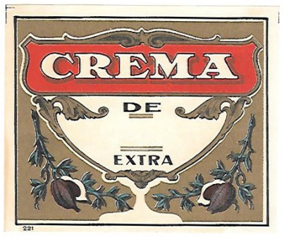 ETIQUETA DE VINO CREMA DE - EXTRA