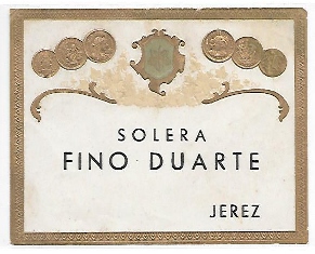 ETIQUETA DE VINO SOLERA FINO DUARTE, JEREZ