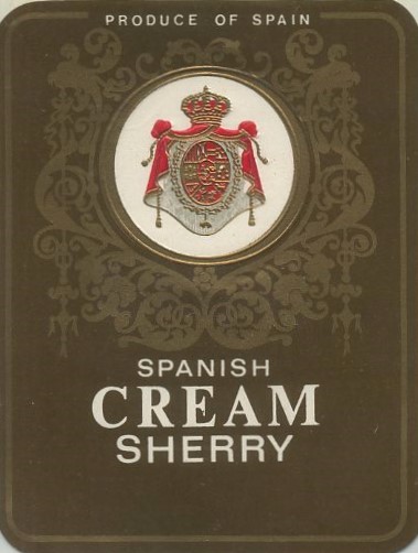 ETIQUETA VINO SPANISH CREAM SHERRY